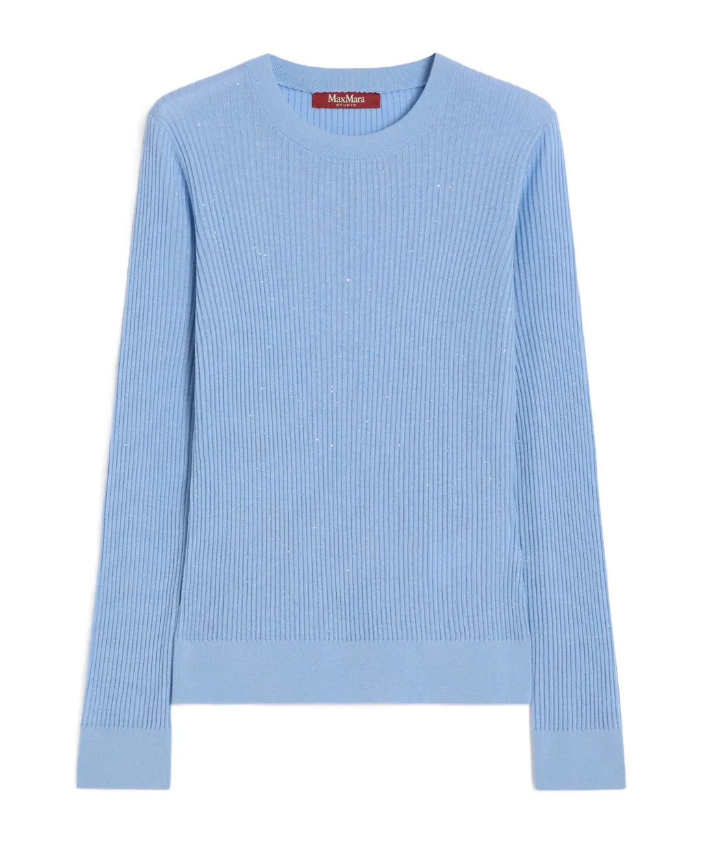 Max Mara Studio Crewneck Ribbed Jumper