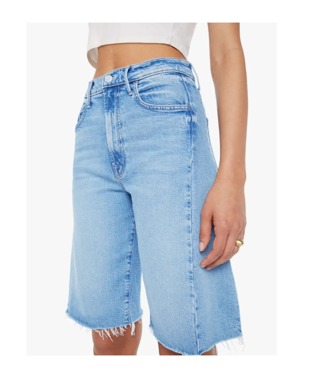 Mother Frayed Hem Denim Shorts