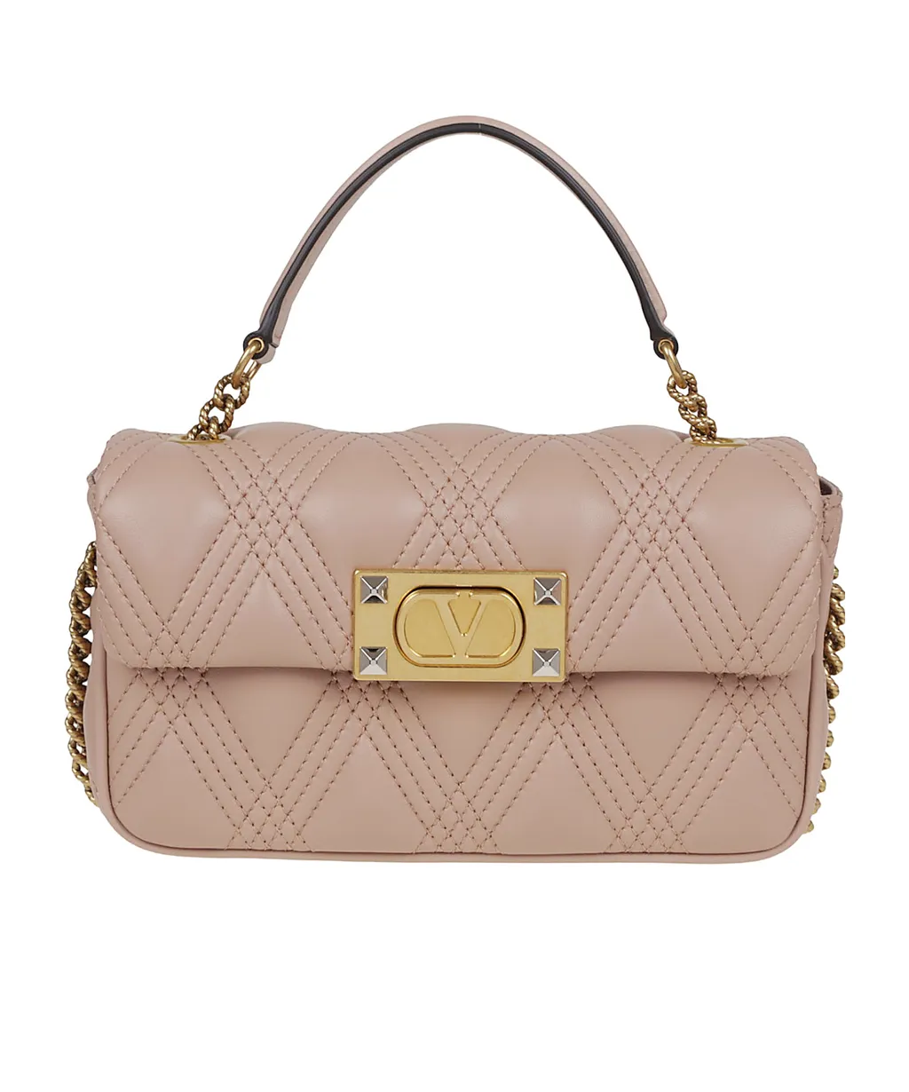 Quilted-Effect Chain-Strap Mini Bag