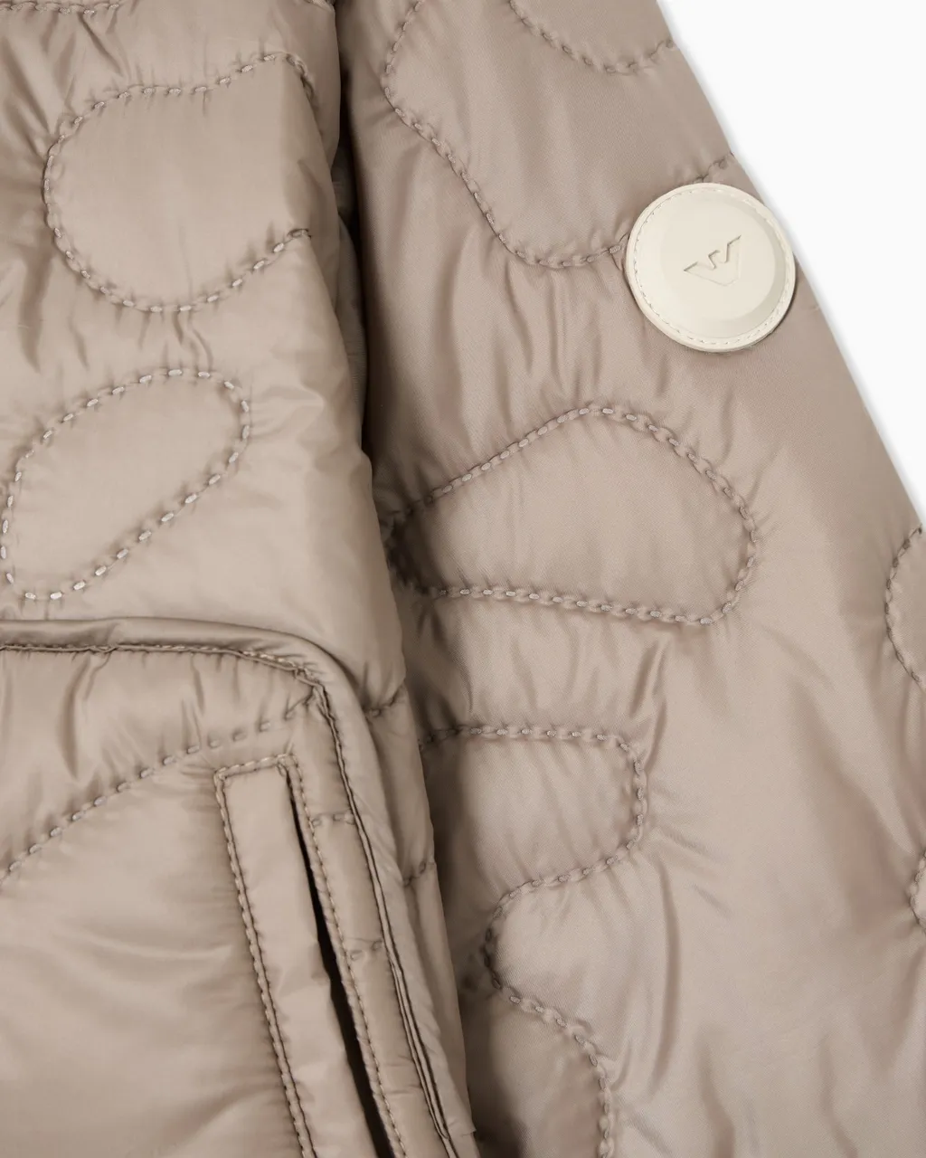 3D Quilted Flower-Pattern Jacket
