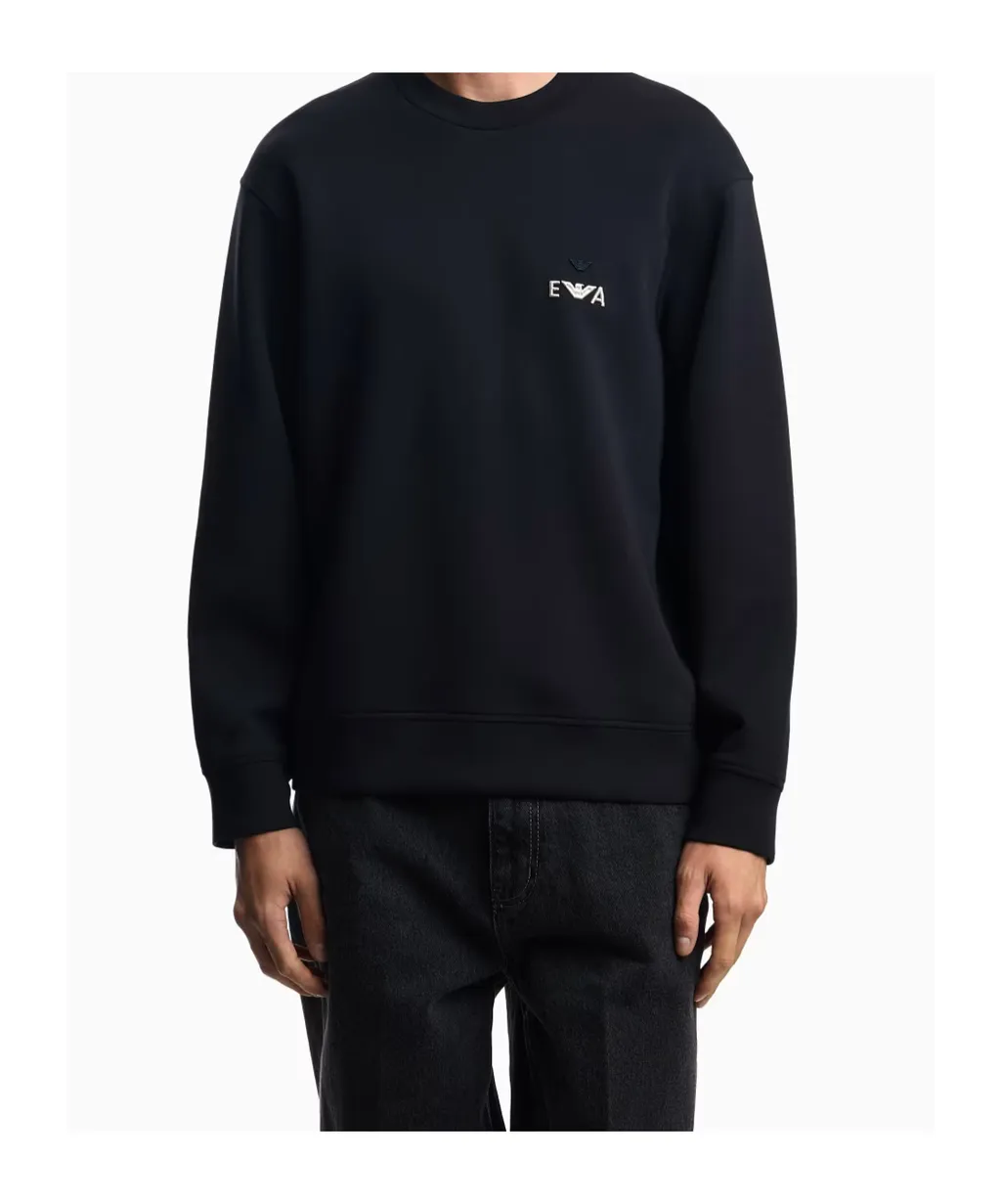 Emporio Armani Logo Embroidered Crewneck Sweatshirt