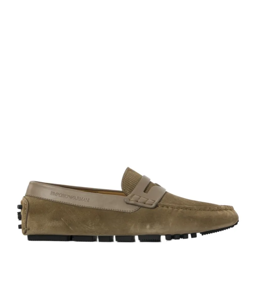 Emporio Armani Multi-Striped Driving Loafers