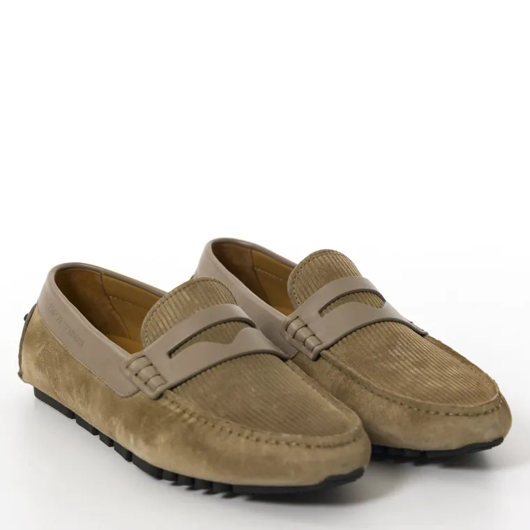 Emporio Armani Multi-Striped Driving Loafers