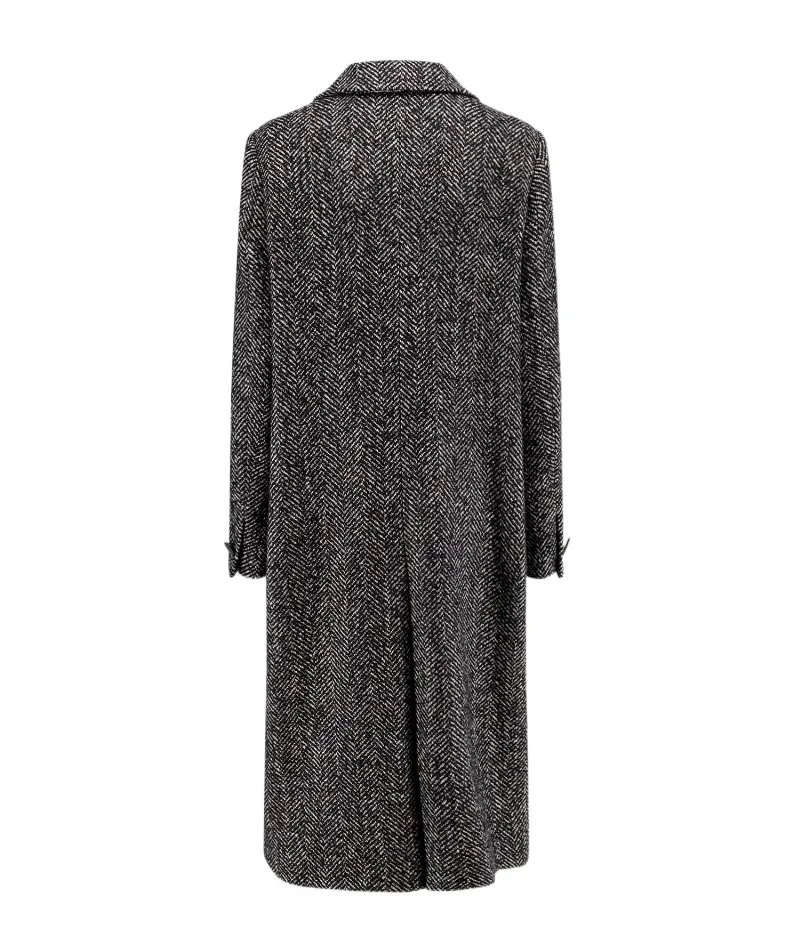 Amanda Herringbone Wool Coat