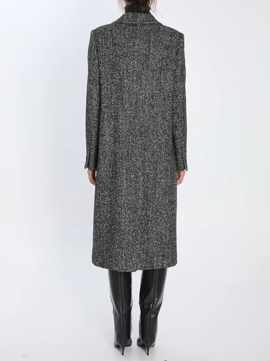Amanda Herringbone Wool Coat