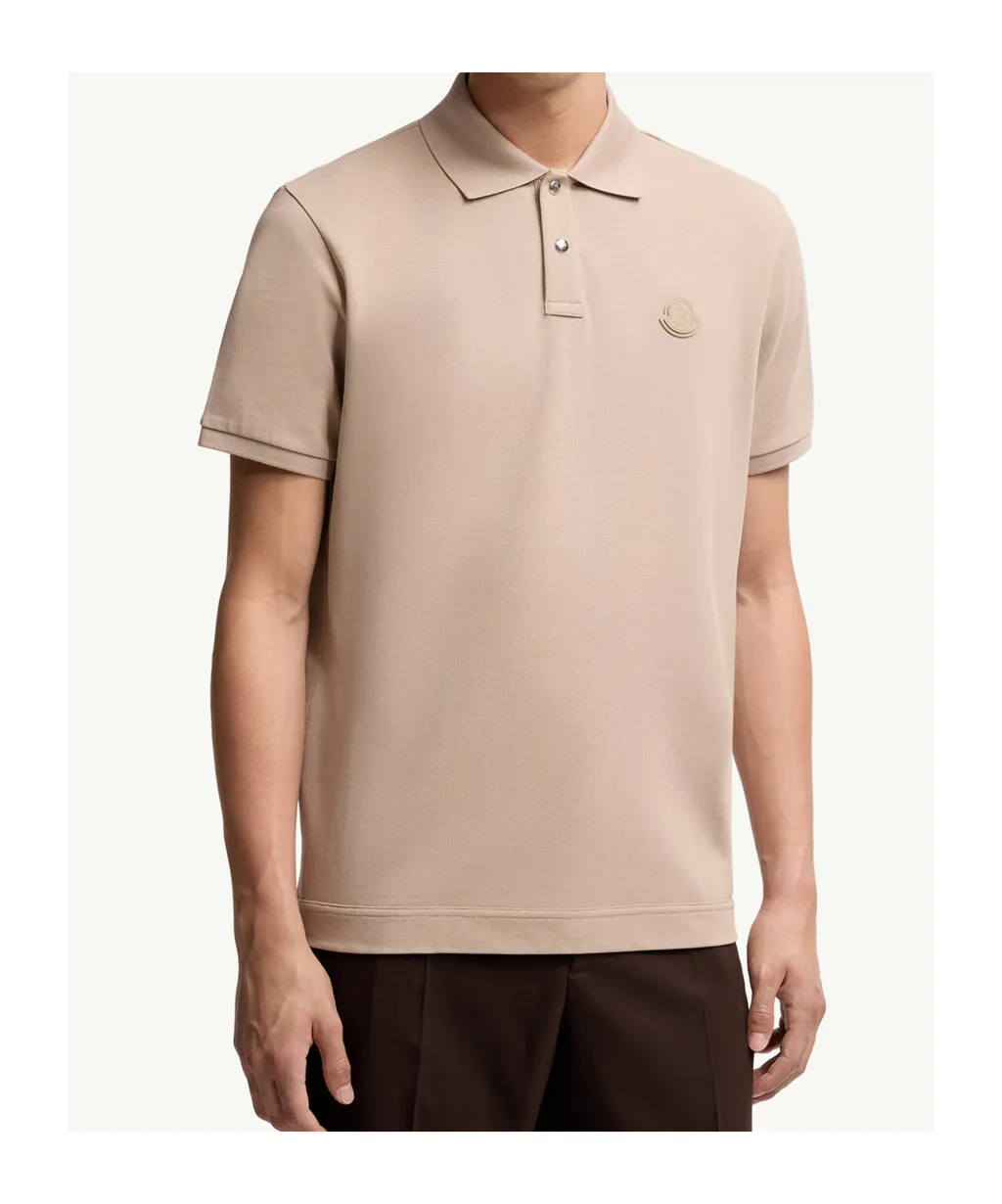 Logo Patch Cotton Piquet Polo Shirt