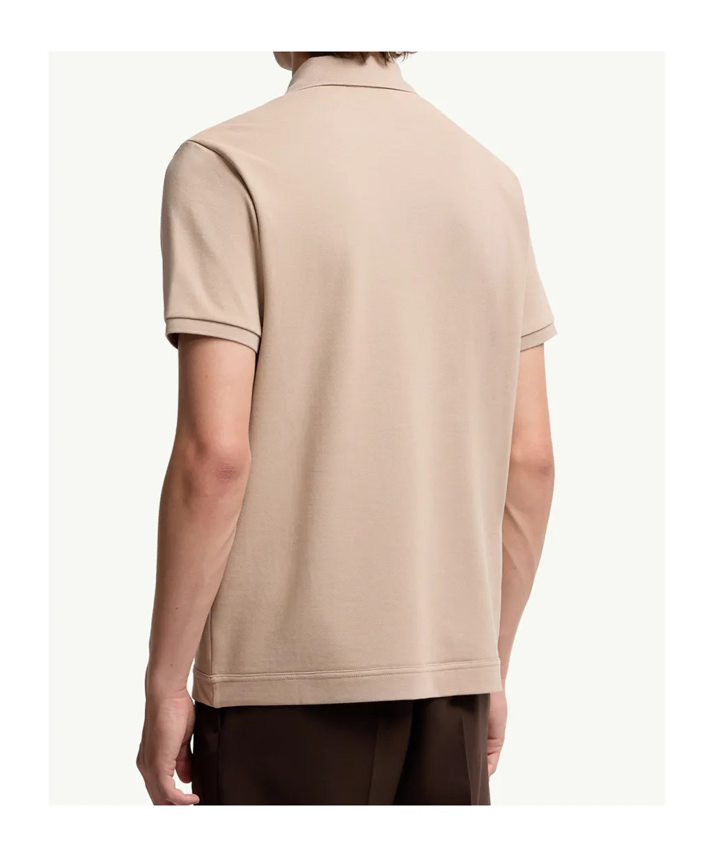 Logo Patch Cotton Piquet Polo Shirt