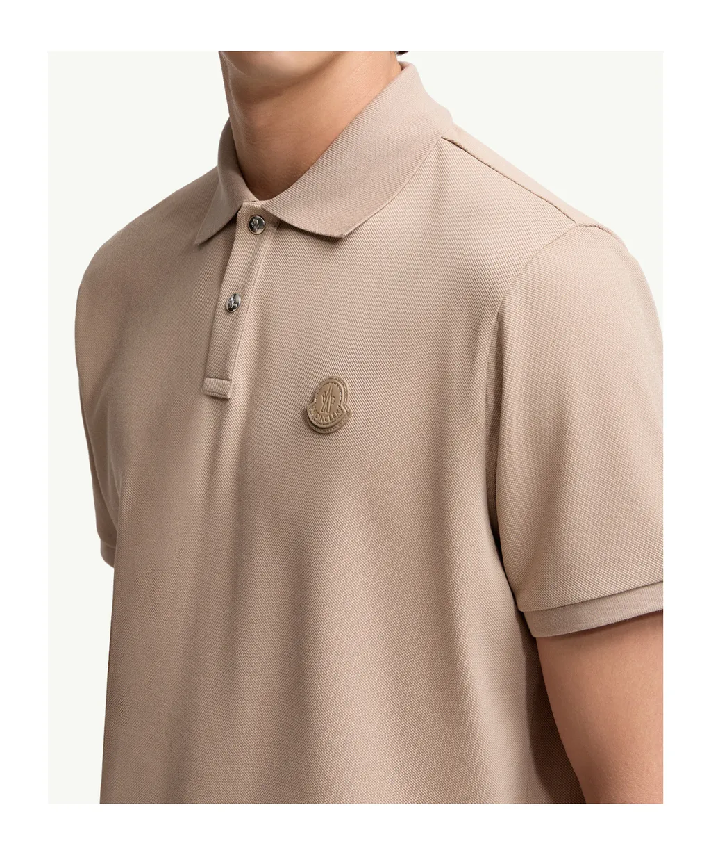 Logo Patch Cotton Piquet Polo Shirt