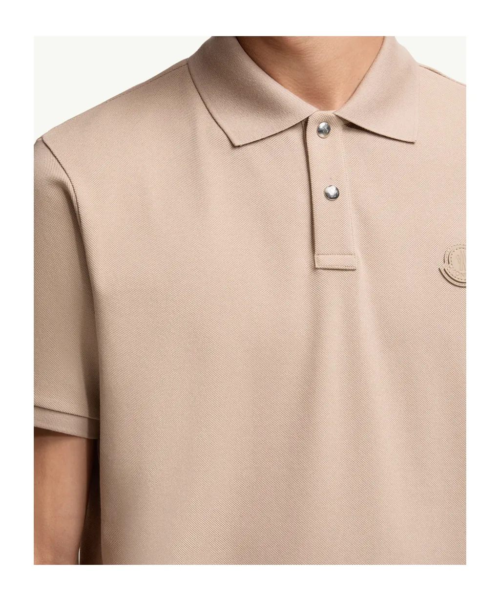 Logo Patch Cotton Piquet Polo Shirt