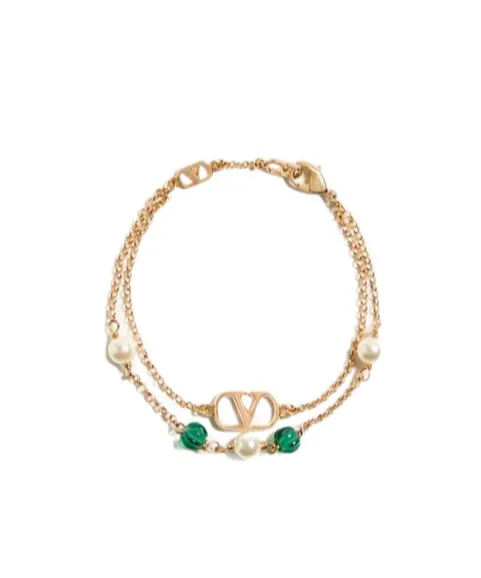 Gold-Tone Logo Bracelet