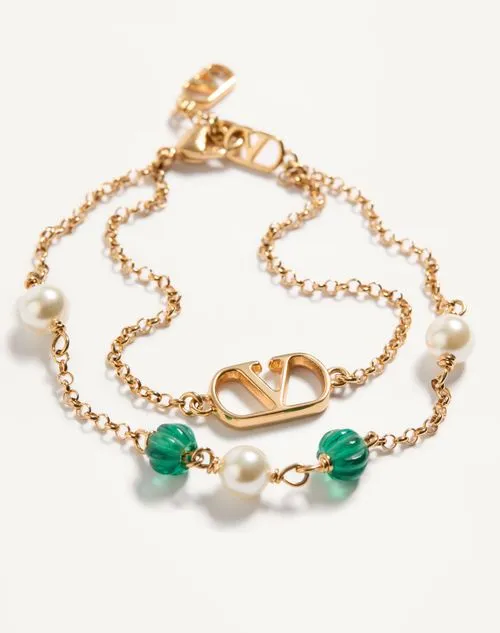 Gold-Tone Logo Bracelet