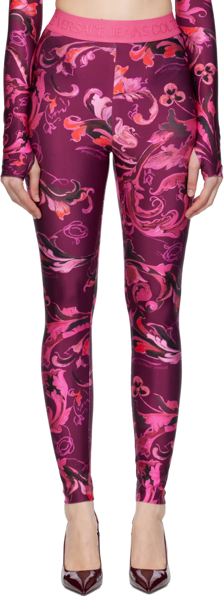 Barocco-Print Leggings