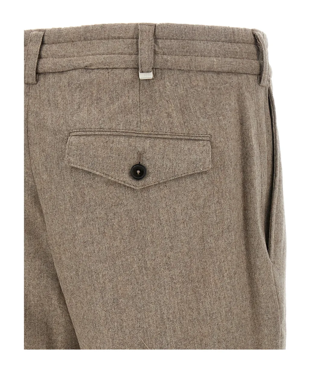 Pt Torino Rebel Wool Straight-Leg Pants