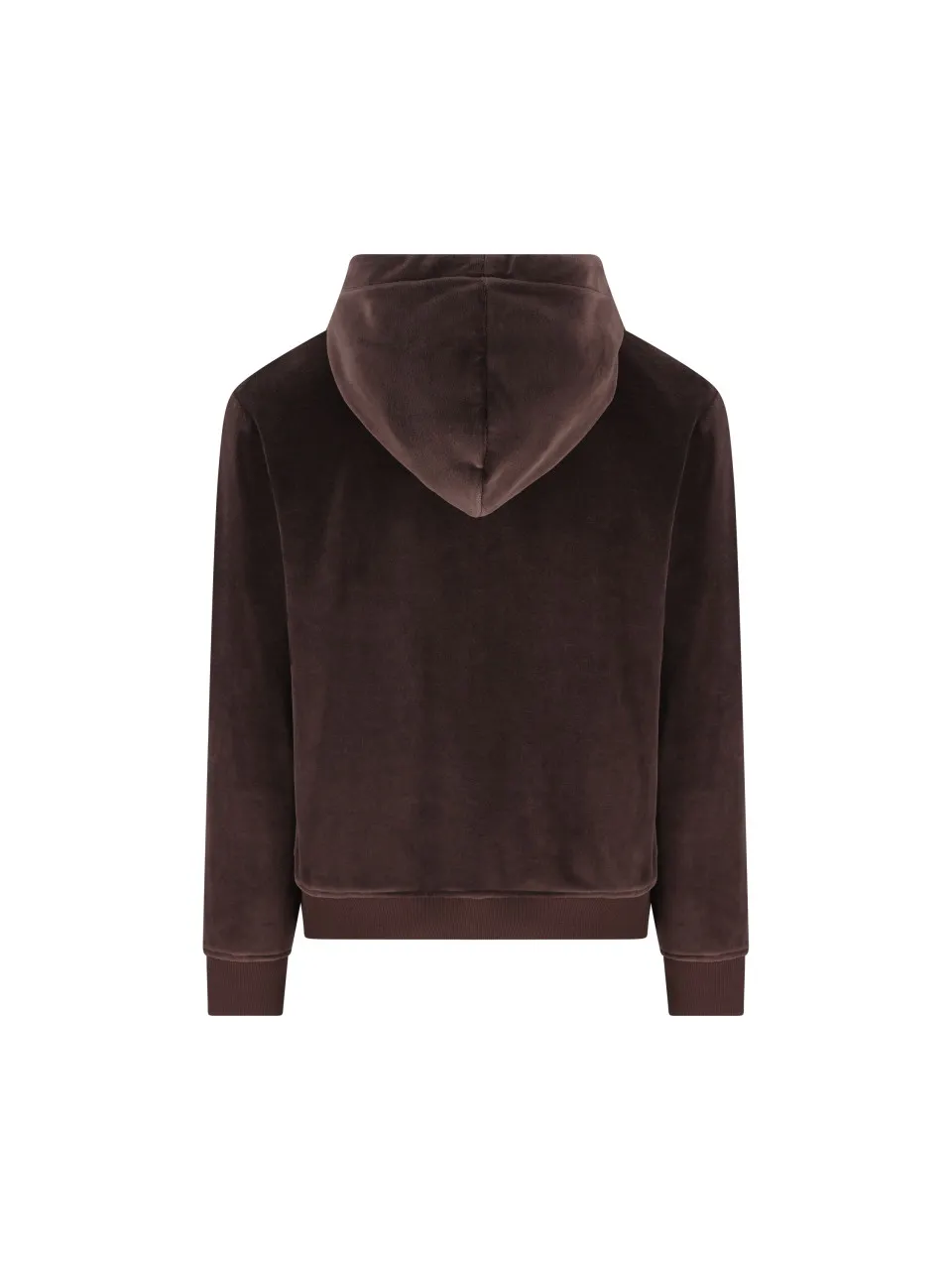 Zipped Hoodie In Velvet Cotton