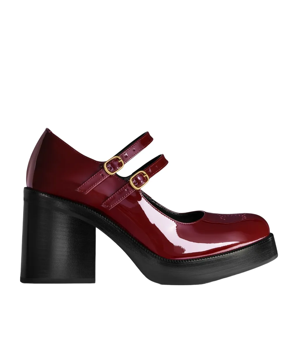 Celine Tess Babies In Patent Calfskin