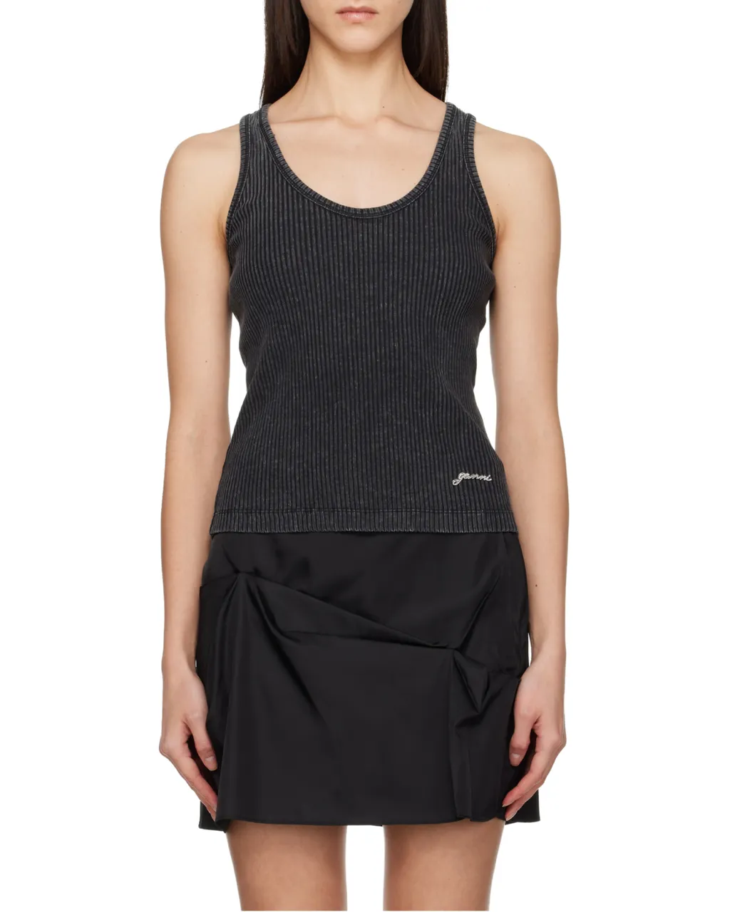 Black Washed Tank Top
