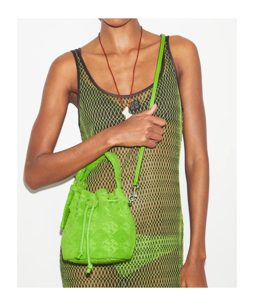 Mini T Monogram Terry Bucket Bag
