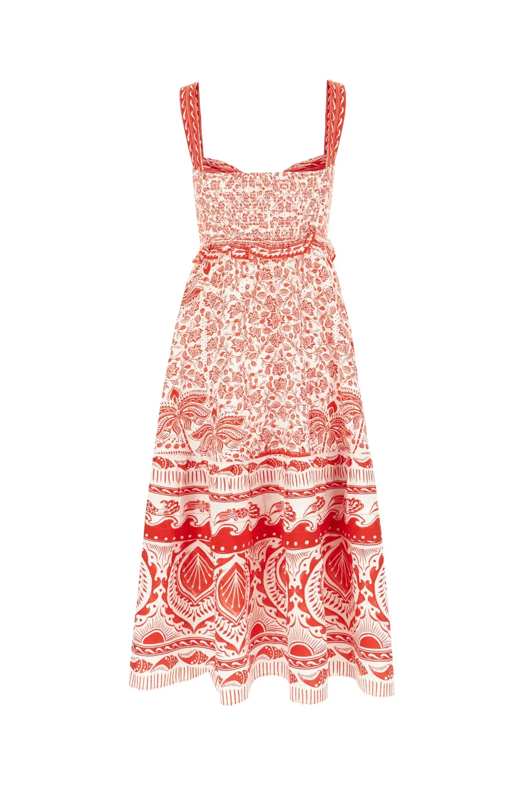 The Red River Ride Print Midi Dress
