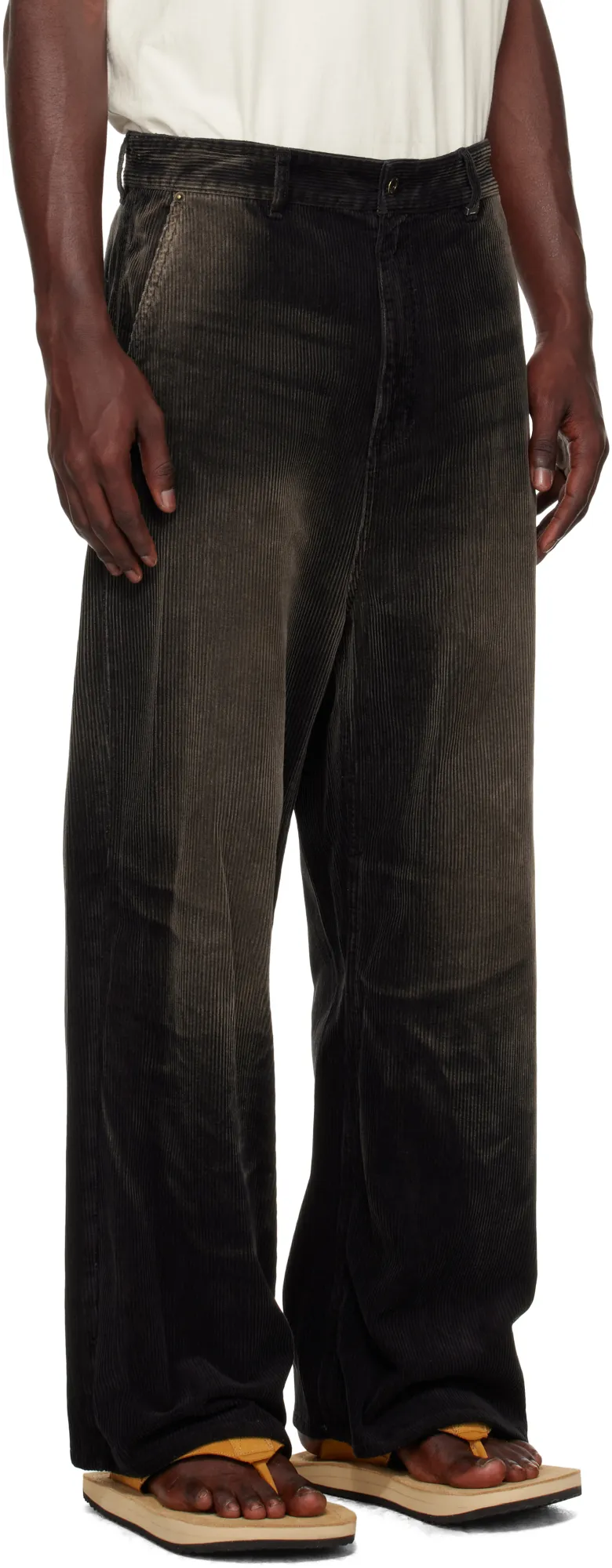 Corduroy Washed-Effect Carpenter Trousers