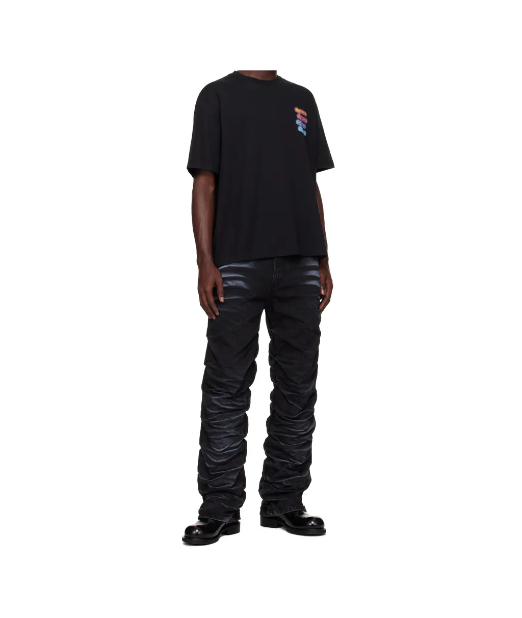 Denim Trousers With Belt Loops
