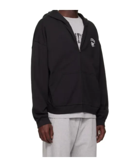 Logo-Print Zip-Up Hoodie