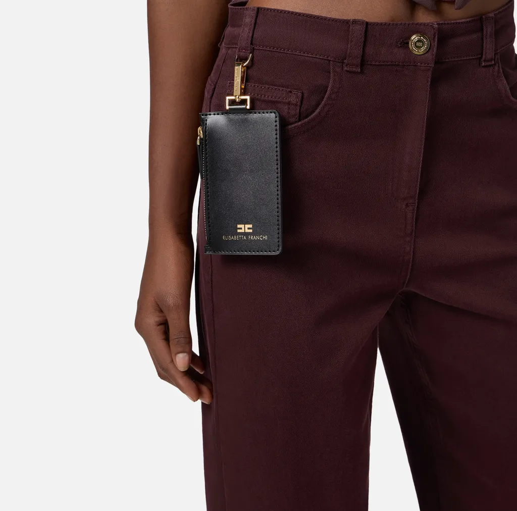 Logo-Plaque Card-Holder Jeans