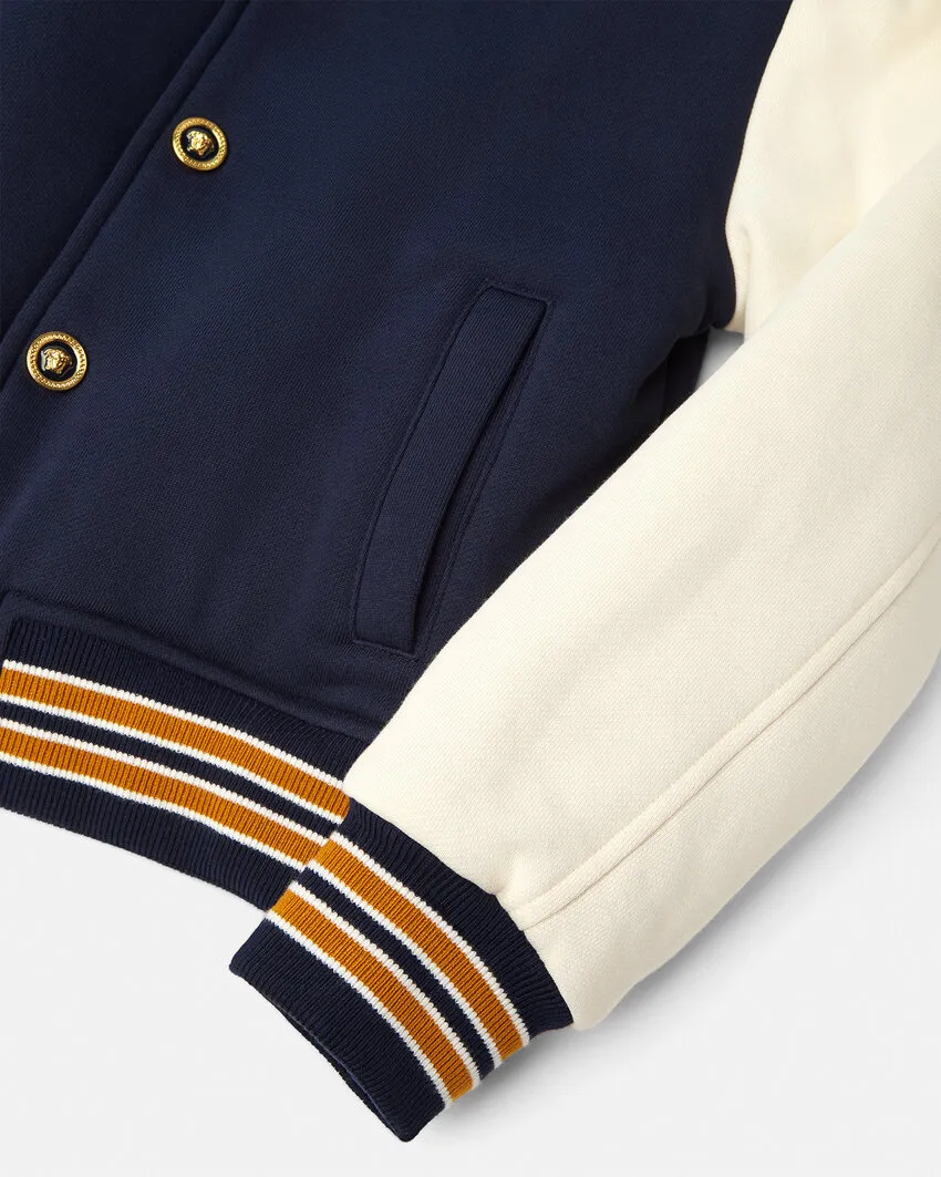 Contrast-Sleeve Bomber Jacket