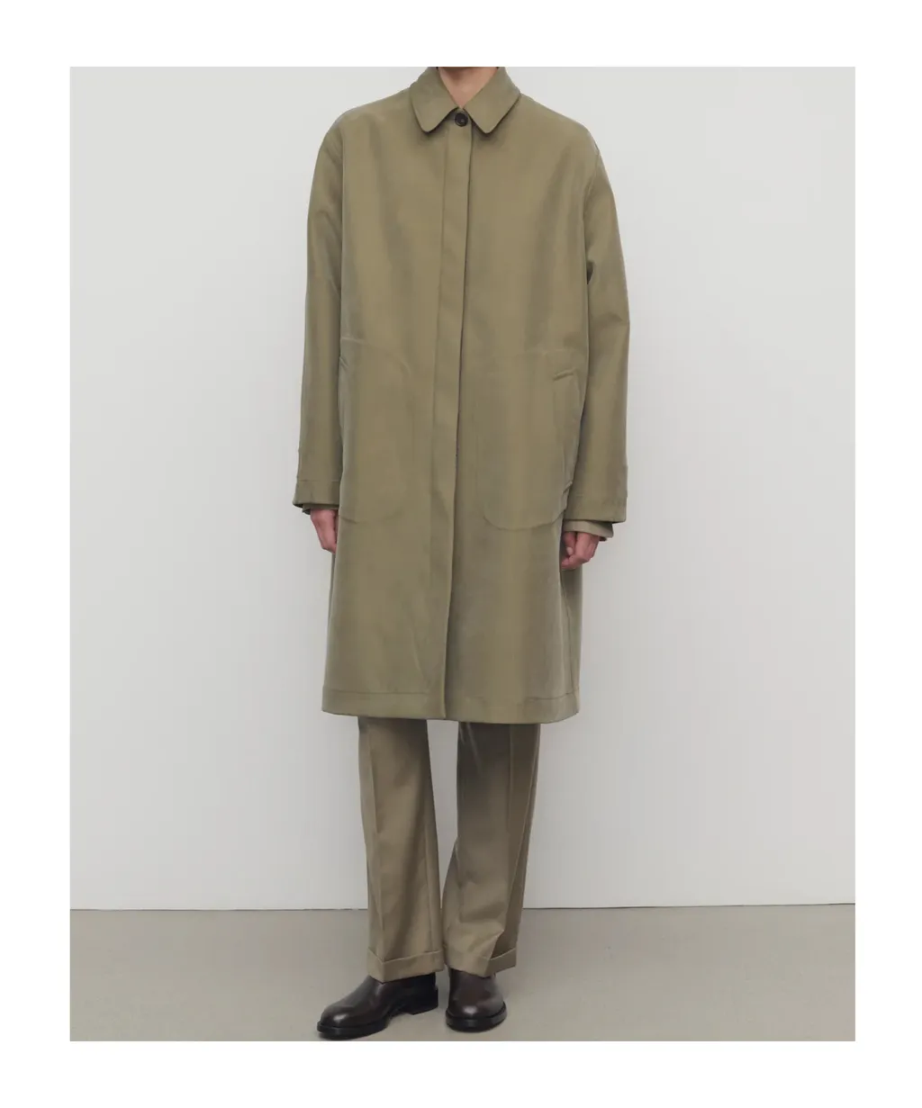 Wool-Silk Check Coat