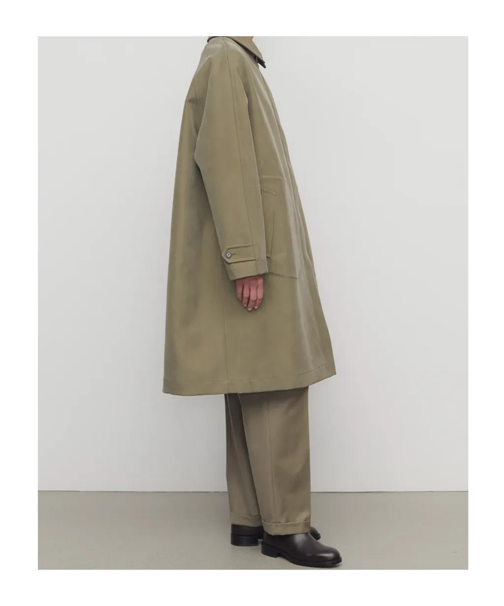 Wool-Silk Check Coat