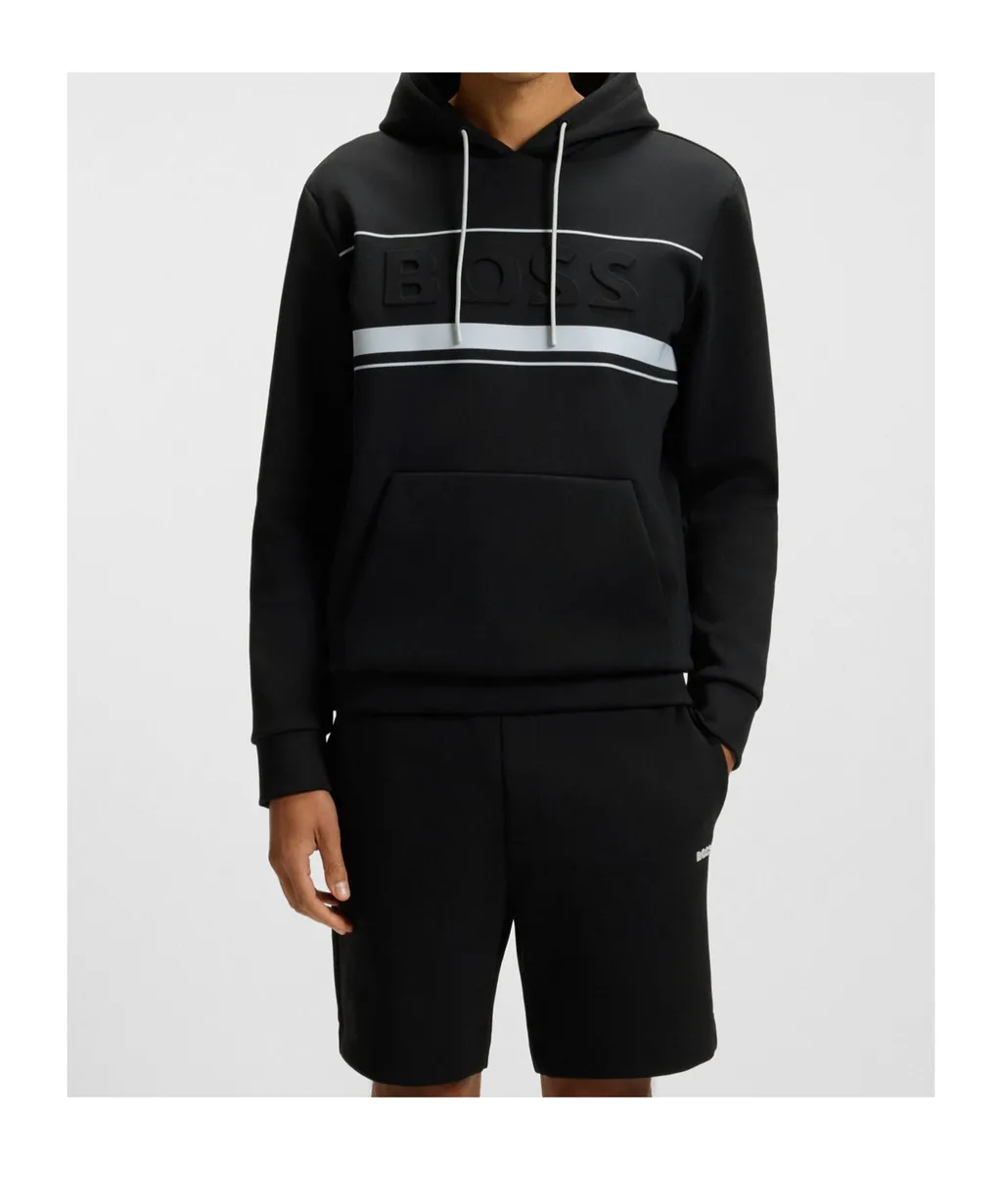 Logo-Embossed Hoodie