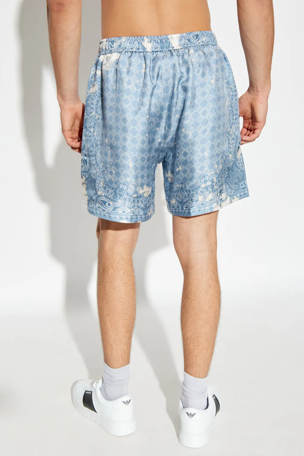 Paisley-Print Drawstring Shorts