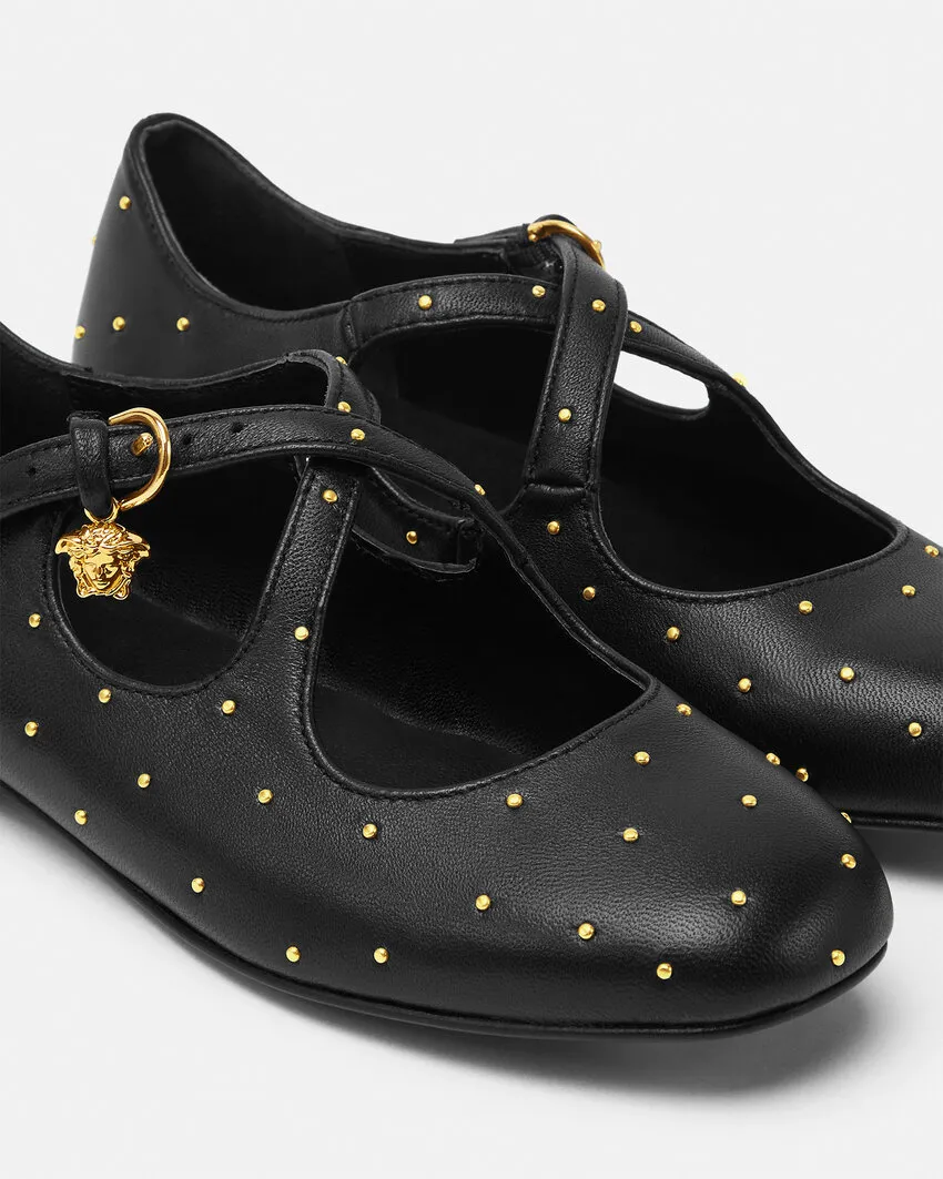 Medusa Studded Ballerinas