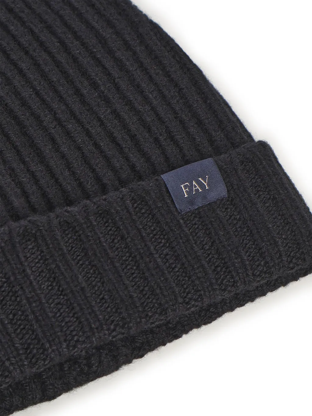 Fay English Rib Beanie Hat