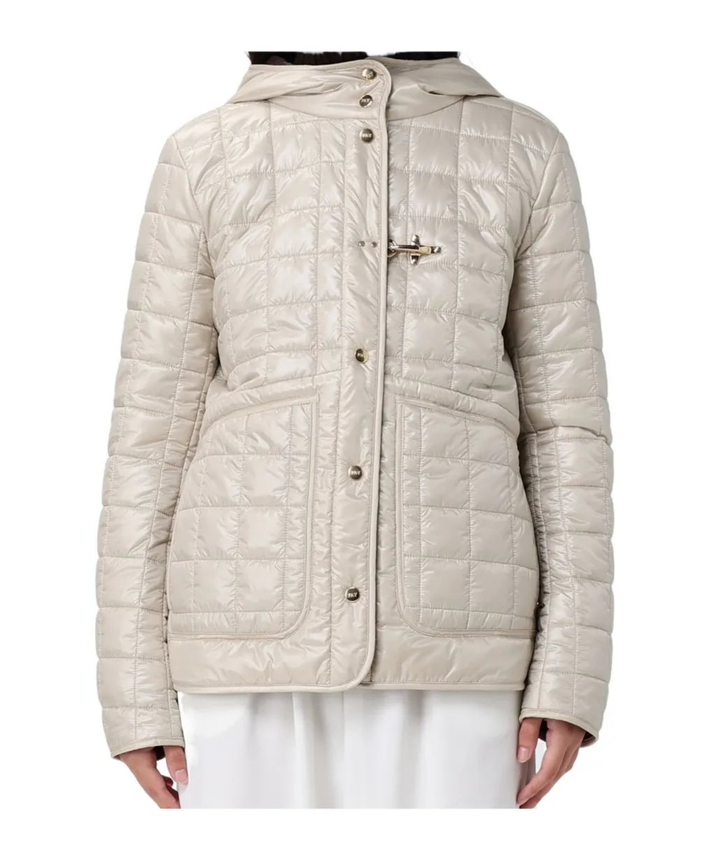 Fay Quilted Hooded Coat