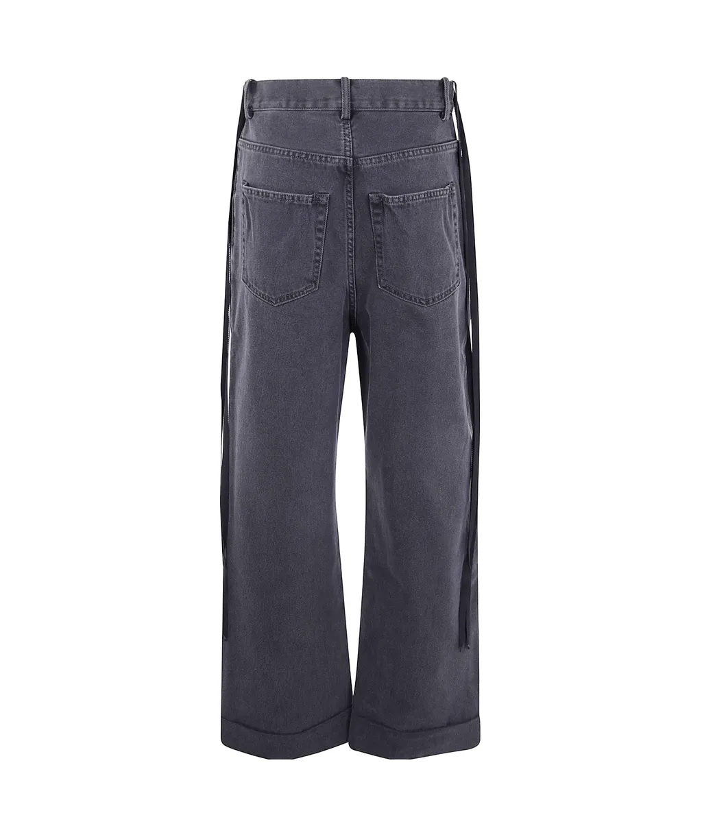 Wide-Leg Cotton Jeans