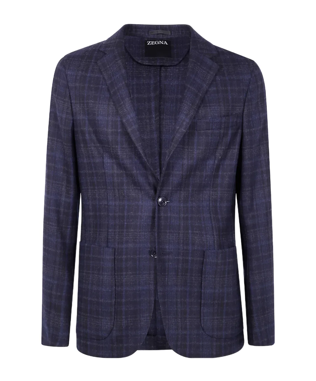 Checked Wool Blazer