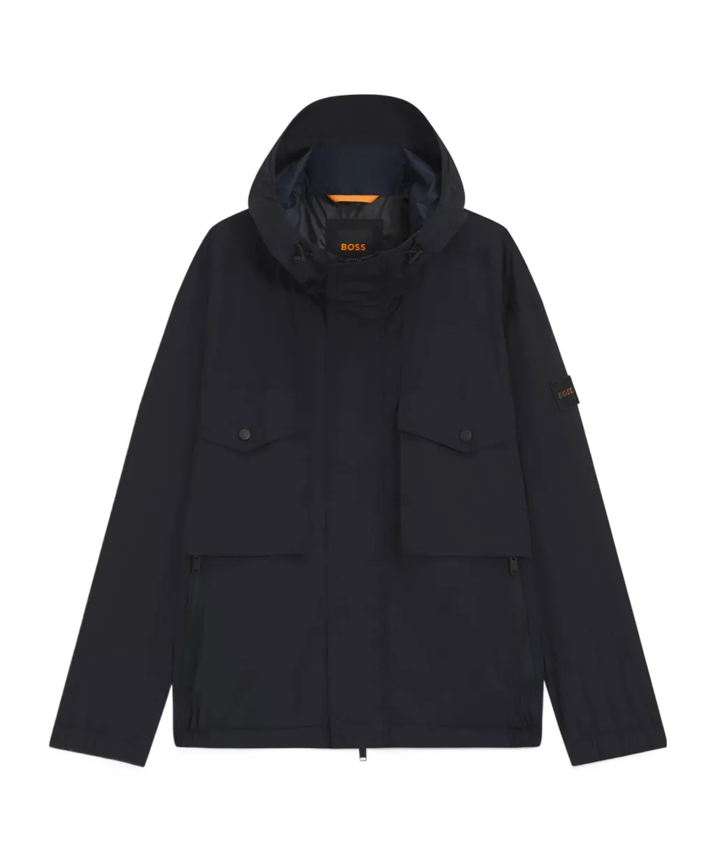 Logo-Patch Hooded Jacket