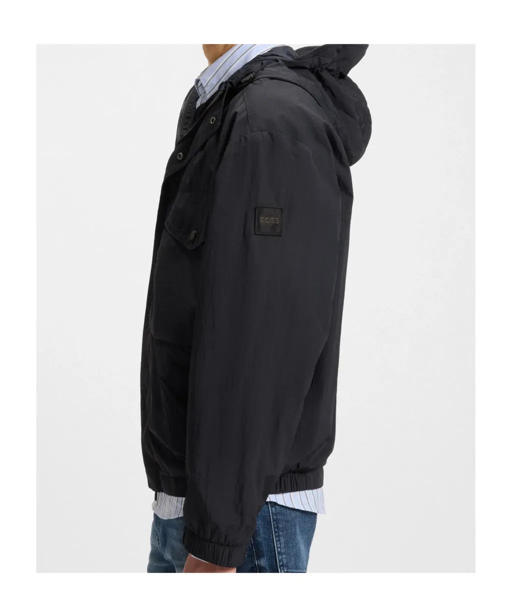 Logo-Patch Hooded Jacket
