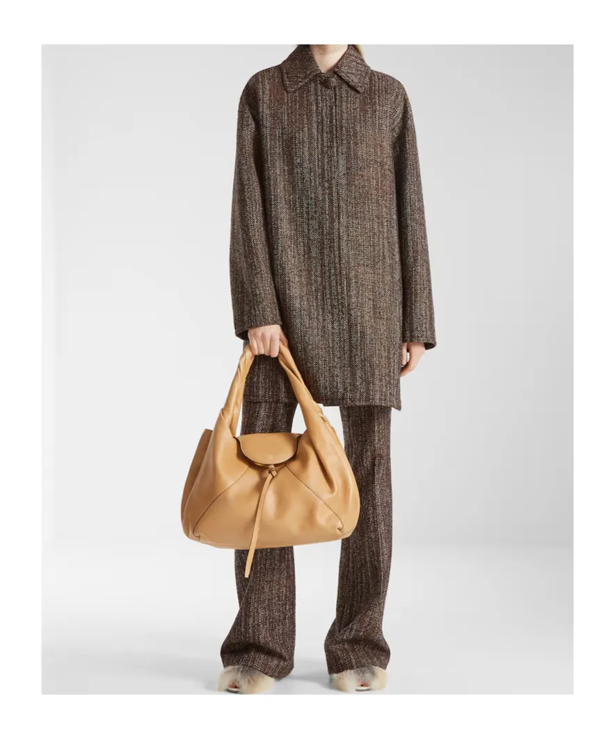 Beige Alpaca And Wool Parka