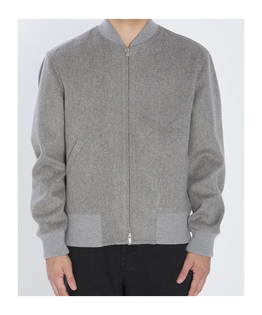Brushed Wool Jacket In Pure Virgin Wool