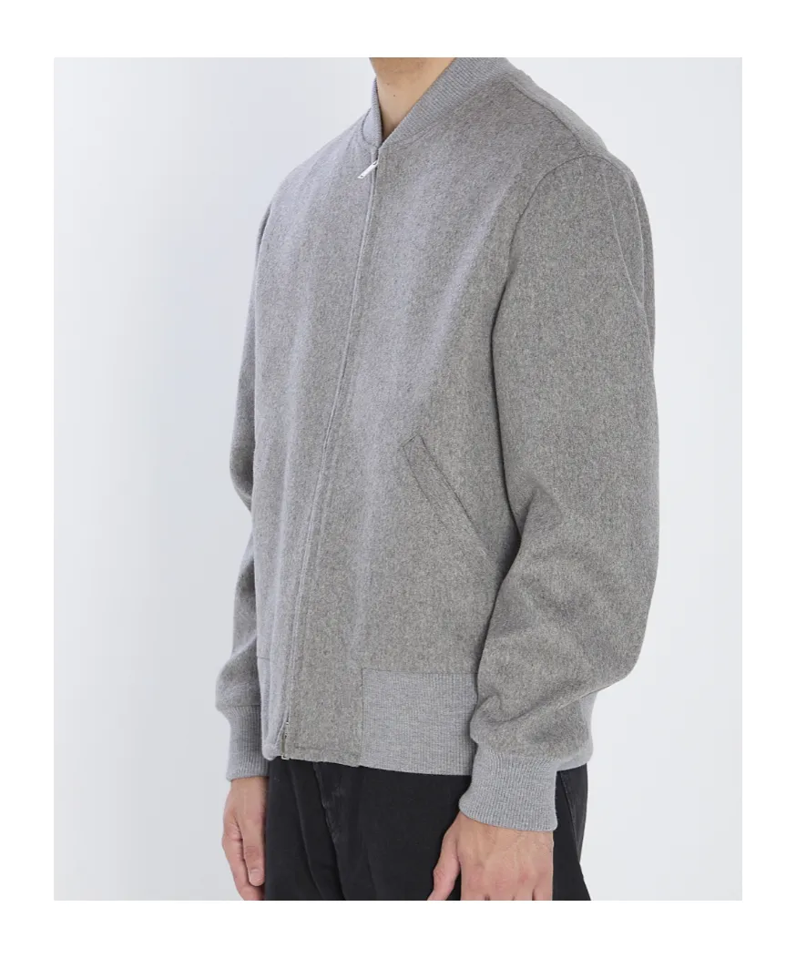 Brushed Wool Jacket In Pure Virgin Wool