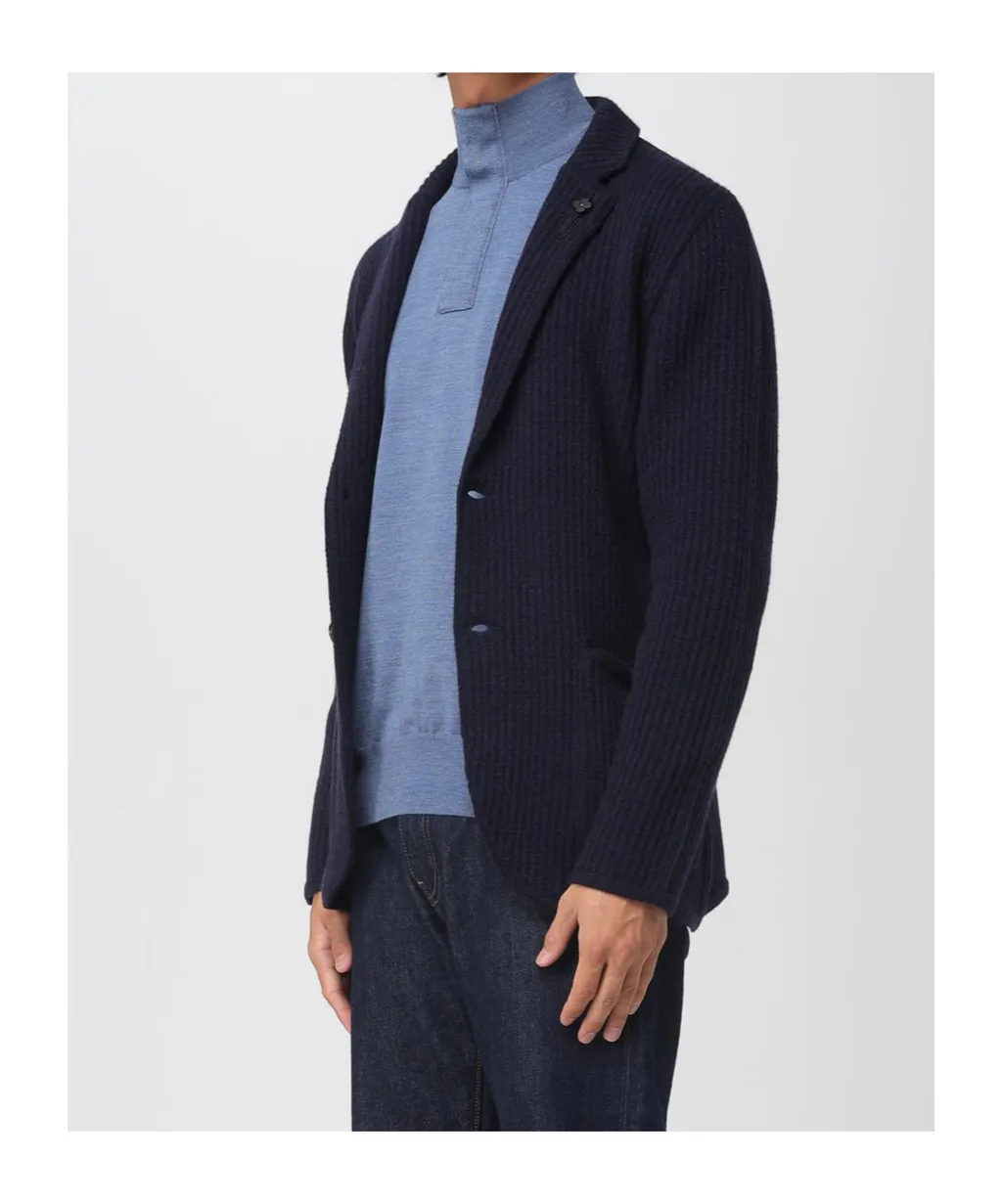 Striped Long-Sleeved Suit Jacket