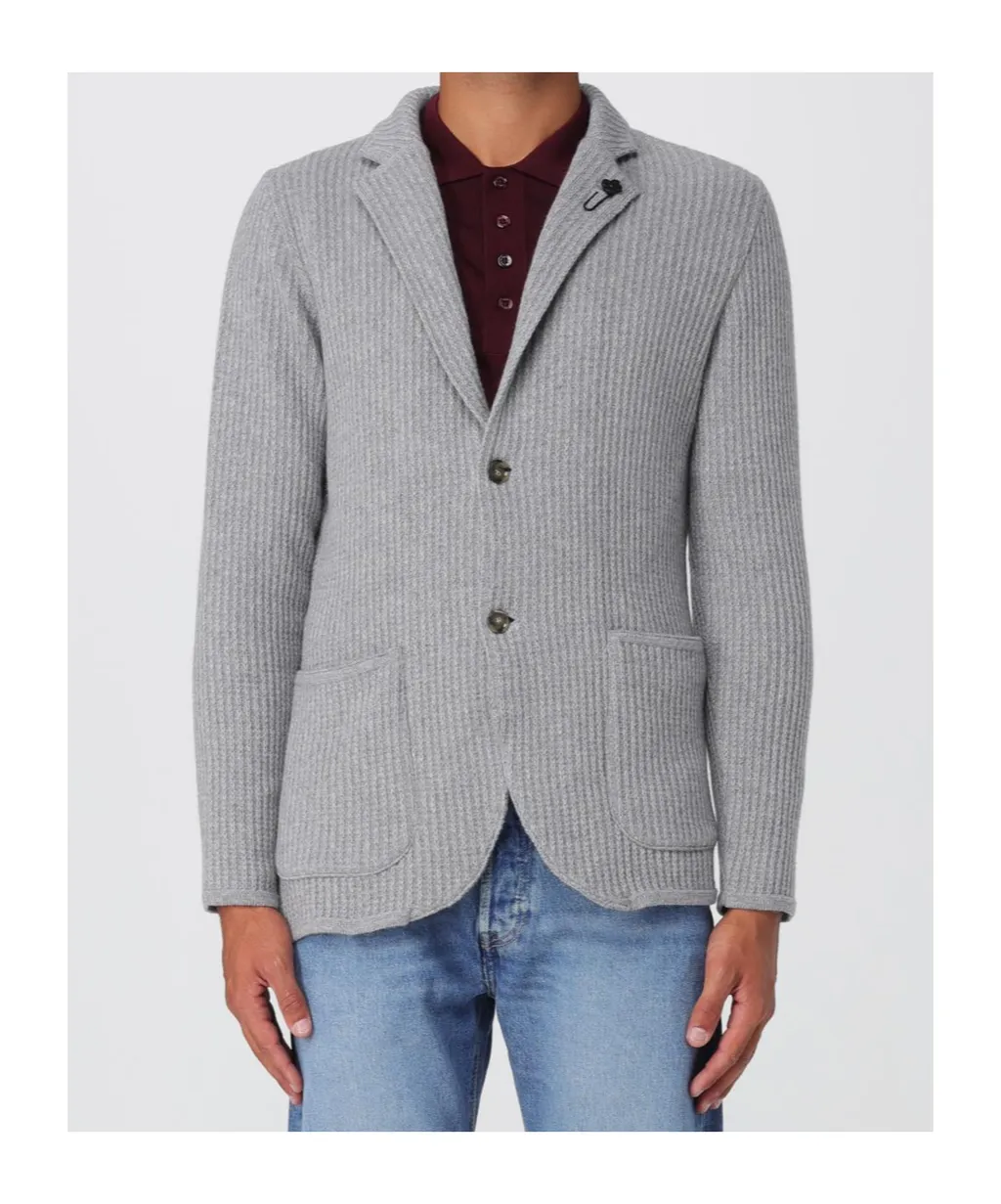 Long-Sleeved Collared Cardigan