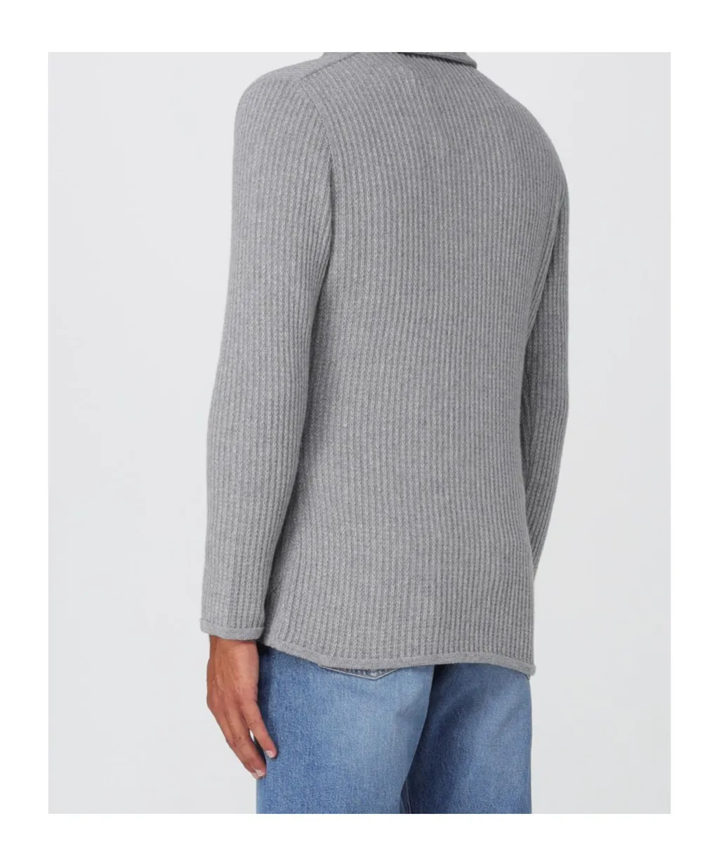 Long-Sleeved Collared Cardigan