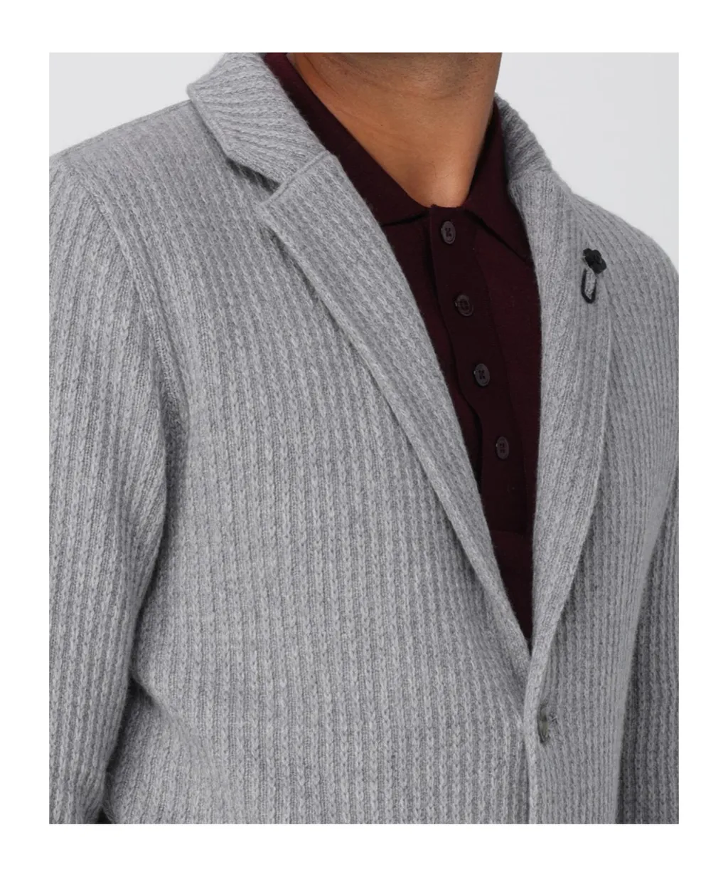 Long-Sleeved Collared Cardigan