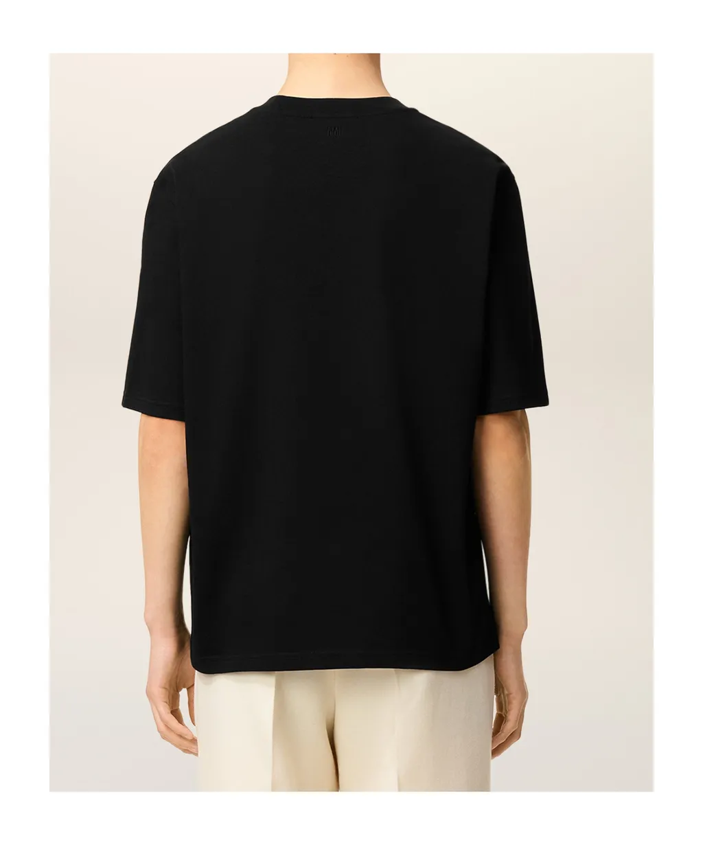 Black Cotton Ami De Coeur T-Shirt