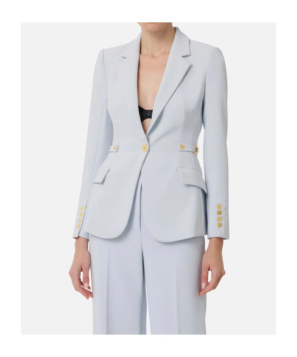 Single-Breasted Cinched Blazer