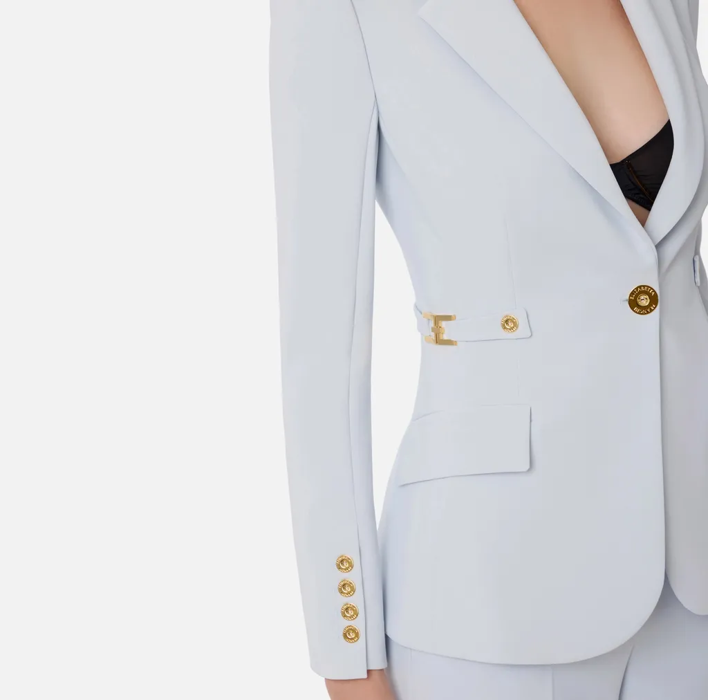 Single-Breasted Cinched Blazer