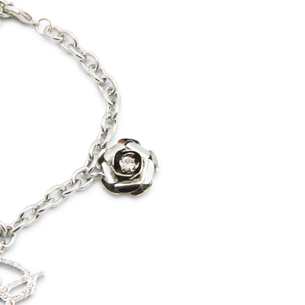 Butterfly Rose Charm Bracelet