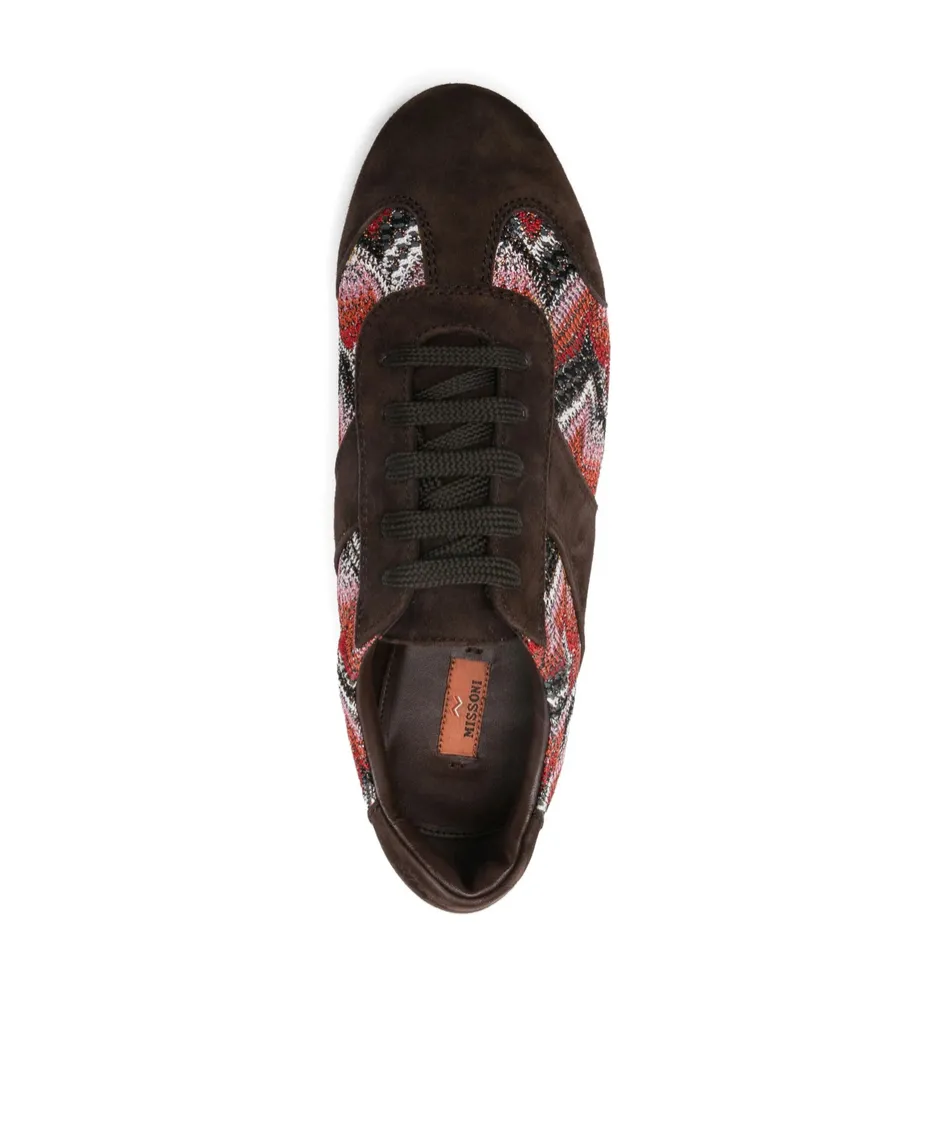 Patterned Suede Trainers